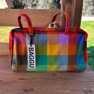 BAGGU Madras Bowler bag